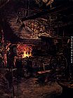 Stanhope Alexander Forbes Canvas Paintings - The Blacksmith's Shop